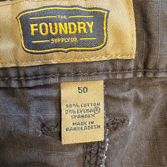 The Foundry Supply Co Mens Cargo Shorts Brown Size 50 Big & Tall Cotton - Picture 3 of 10